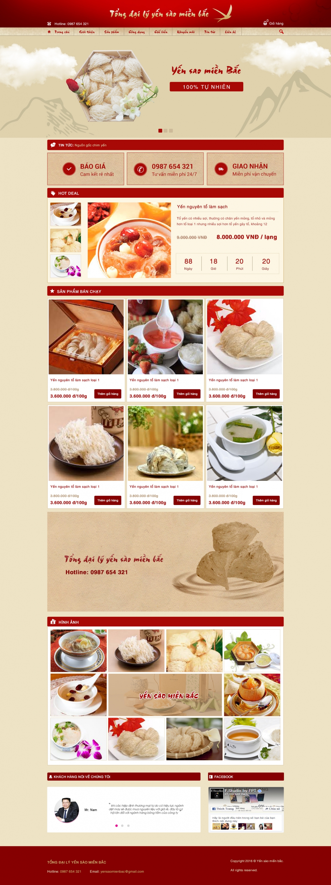 Tổng đại lý yến xào miền bắc